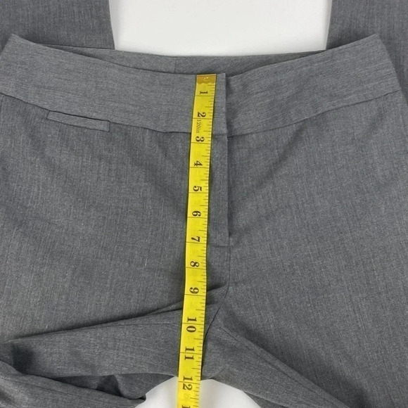Gray mid rise slacks trouser straight leg formal office dress pants size6 - Picture 9 of 14